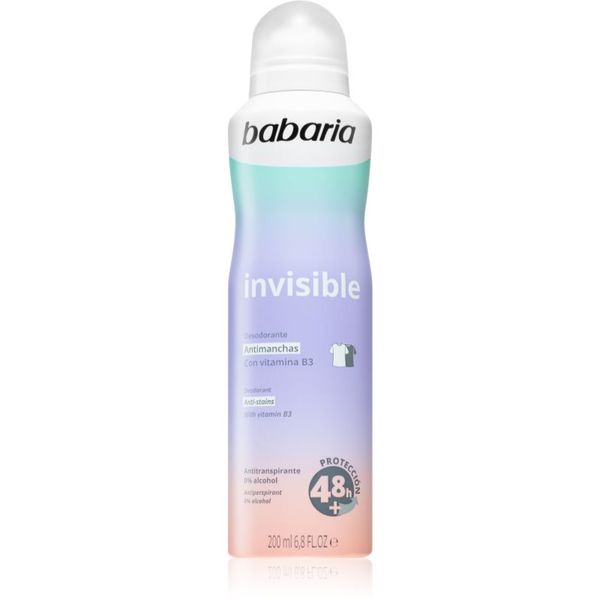 Babaria Babaria Deodorant Invisible антиперспирант-спрей срещу бели и жълти петна 200 мл.
