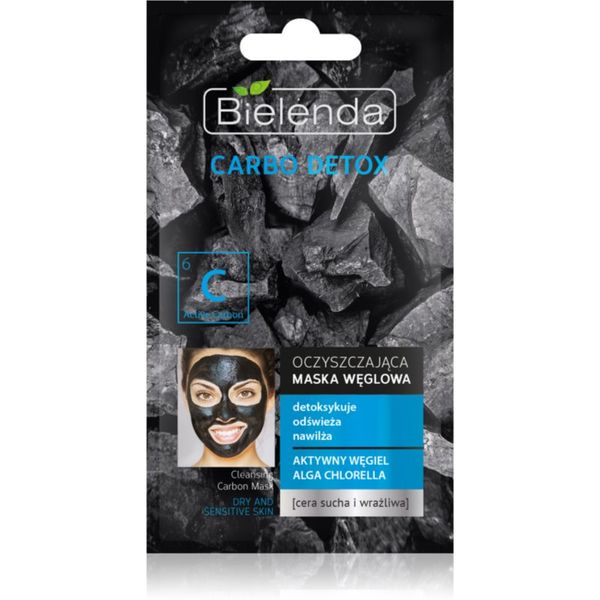 Bielenda Bielenda Carbo Detox Active Carbon почистваща маска с активни въглища за суха до чувствителна кожа 8 гр.