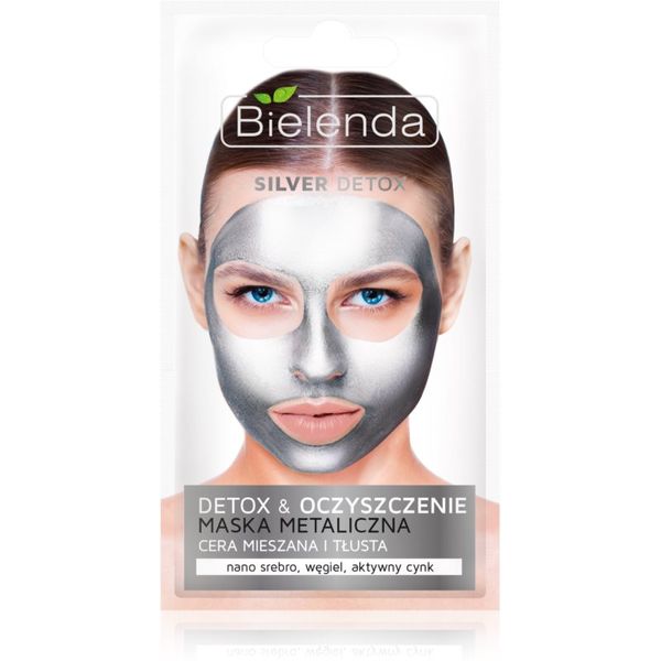 Bielenda Bielenda Metallic Masks Silver Detox детоксикираща почистваща маска за смесена и мазна кожа 8 гр.