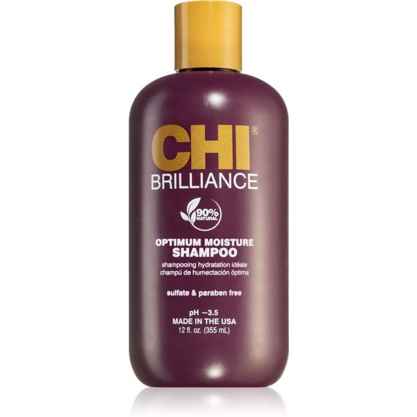 CHI CHI Brilliance Optimum Moisture Shampoo хидратиращ шампоан за блясък и мекота на косата 355 мл.