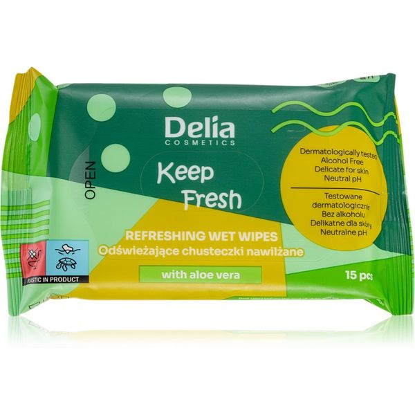 Delia Cosmetics Delia Cosmetics Keep Fresh Aloes освежаващи мокри кърпички