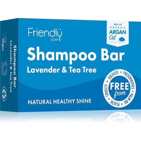 Friendly Soap Friendly Soap Natural Shampoo Bar Lavender and Tea Tree натурален сапун За коса 95 гр.