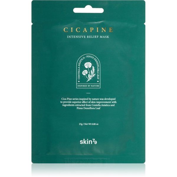 Skin79 Skin79 Cica Pine успокояваща платнена маска с хидратиращ ефект 25 гр.