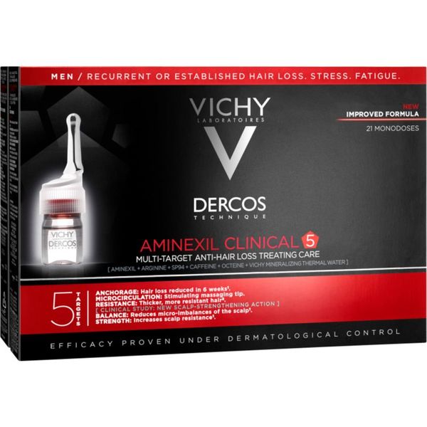 Vichy Vichy Dercos Aminexil Clinical 5 целенасочена грижа против косопад за мъже 21 x 6 мл.
