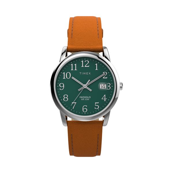 Timex Часовник Timex Easy Reader Classic TW2W54600 Green/Brown