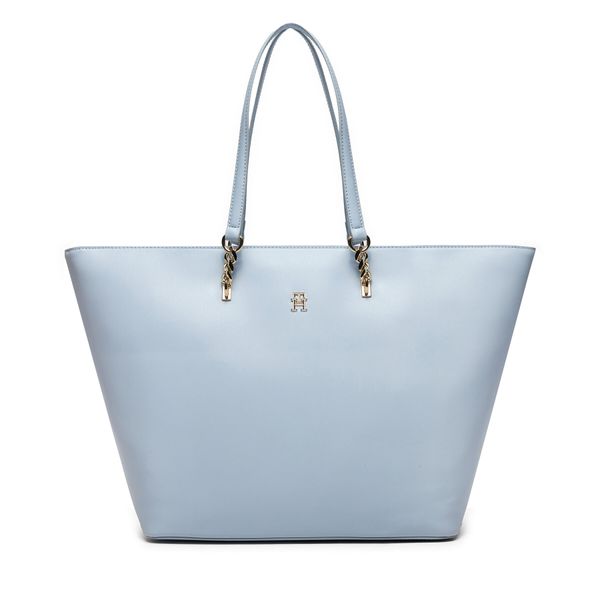 Tommy Hilfiger Дамска чанта Tommy Hilfiger Th Refined Tote AW0AW16112 Светлосиньо