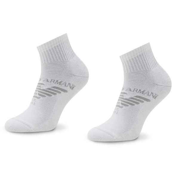 Emporio Armani Комплект 2 чифта дълги чорапи мъжки Emporio Armani 292304 2F258 00010 Bianco