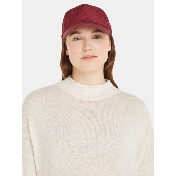 Tommy Hilfiger Шапка с козирка Tommy Hilfiger Monogram Debossed Cap AW0AW15328 Rouge XJS