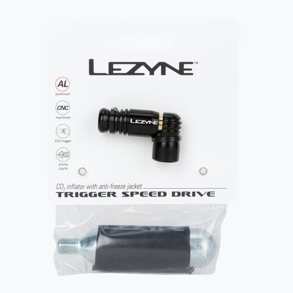 Lezyne Велосипедна помпа Lezyne TRIGGER SPEED DRIVE CO2 с касета + 1x касета черна LZN-1-C2-TRSDR-V104