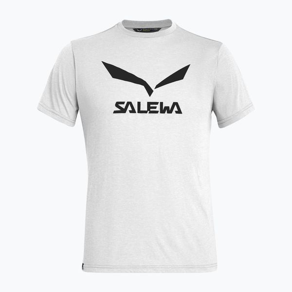 Salewa Мъжка тениска за трекинг Salewa Solidlogo Dry бяла 00-0000027018