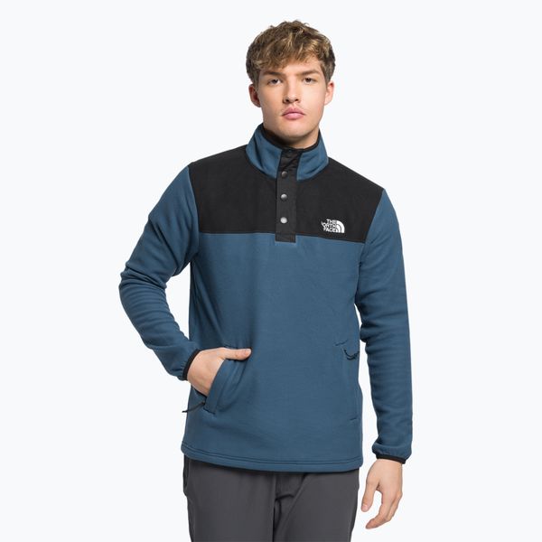 The North Face Мъжки поларен пуловер The North Face Homesafe Snap Neck Fleece Pullover blue NF0A55HMMPF1