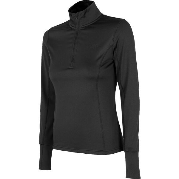4F 4F BRUSHED Дамска термо блуза, черно, размер