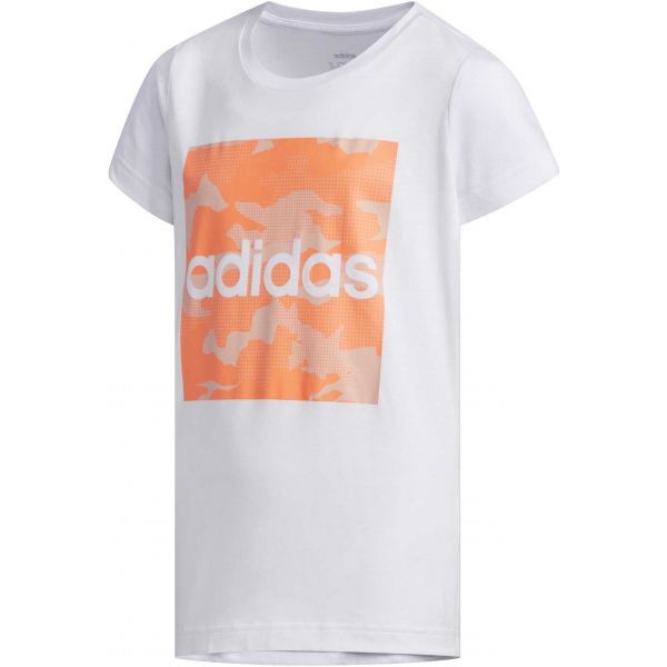 adidas adidas YG CAMO TEE Тениска за момичета, бяло, размер