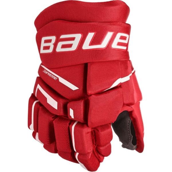 Bauer Bauer SUPREME M3 GLOVE-JR Юношески хокейни ръкавици, червено, размер