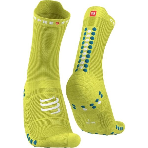 Compressport Compressport PRO RACING SOCK v4.0 RUN HIGH Чорапи за бягане, зелено, размер