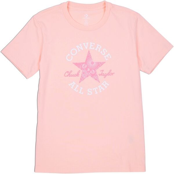Converse Converse CHUCK PATCH INFILL TEE Дамска тениска, цвят сьомга, размер