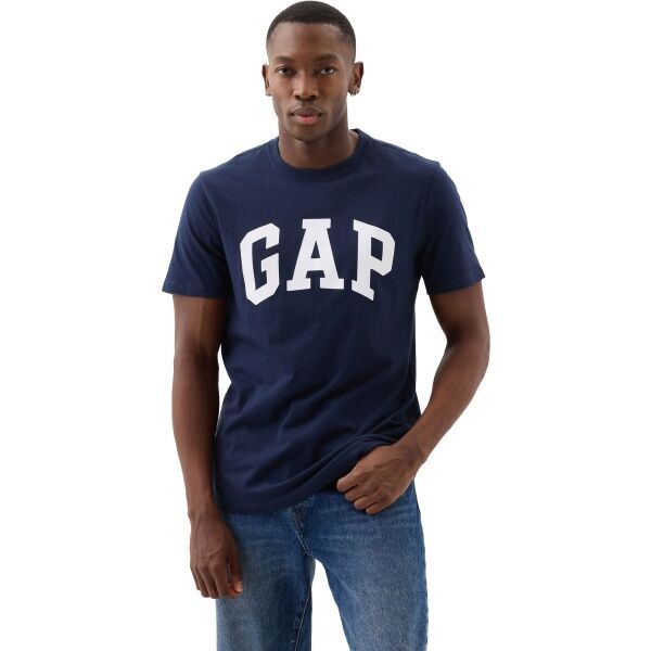 GAP GAP BASIC LOGO Мъжка тениска, тъмносин, размер