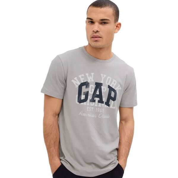 GAP GAP LOGO Мъжка тениска, сиво, размер