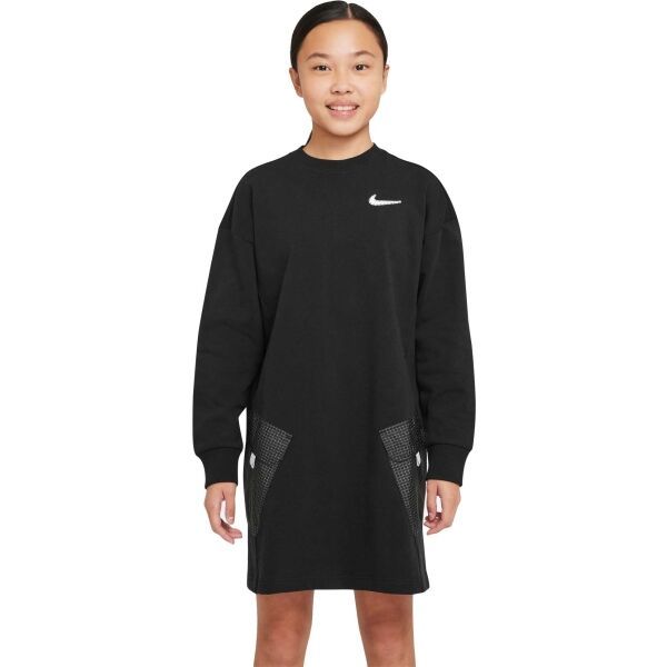 Nike Nike NSW DRESS OP Рокля за момичета, черно, размер S