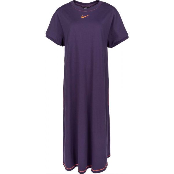 Nike Nike NSW ICN CLSH MAXI DRS PLUS W Дамска рокля plus size, лилаво, размер