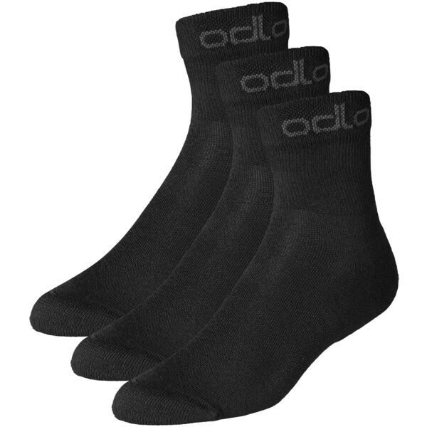 Odlo Odlo ACTIVE QUARTER 3-PACK Чорапи, черно, размер 45-47