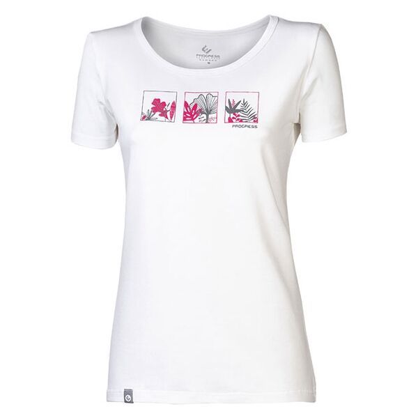 PROGRESS PROGRESS SASA FLOWINDOWS Дамска  памучна тениска с печат, бяло, размер