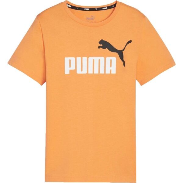 Puma Puma ESS + 2 COL LOGO TEE Тениска за момчета, оранжево, размер