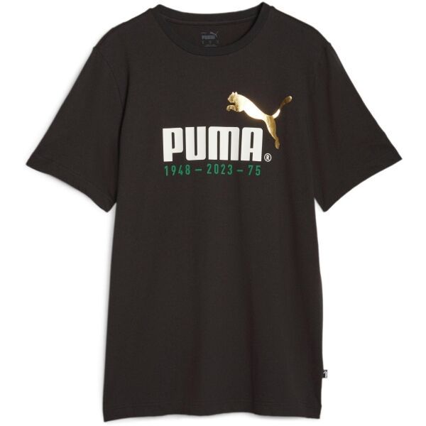 Puma Puma LOGO CELEBRATION TEE Мъжка тениска, черно, размер