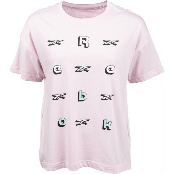 Reebok Reebok TRAINING ESSENTIALS GRAPHIC TEE-LOGO Дамска тениска, розово, размер