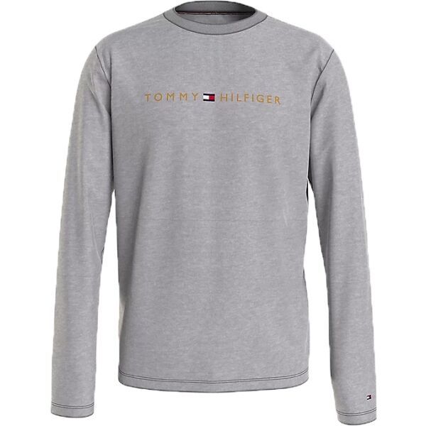 Tommy Hilfiger Tommy Hilfiger TOMMY ORIGINAL-CN LS TEE LOGO Мъжка тениска с дълъг ръкав, сиво, размер