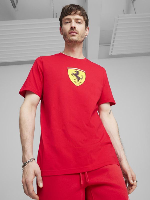 Puma Puma Ferrari Race Big Shld T Clrd T-shirt Cherven