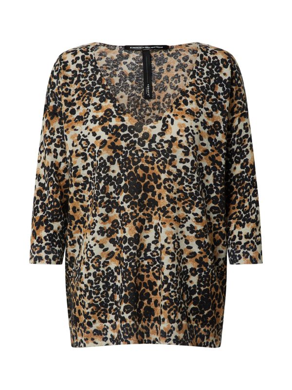 10Days 10Days Тениска  кремаво / карамел / черно