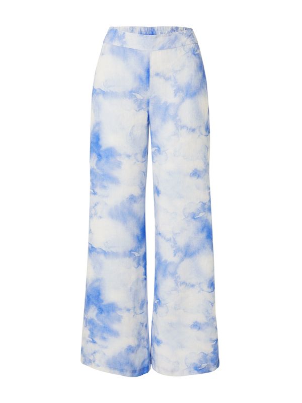 120% Lino 120% Lino Панталон  синьо / бяло