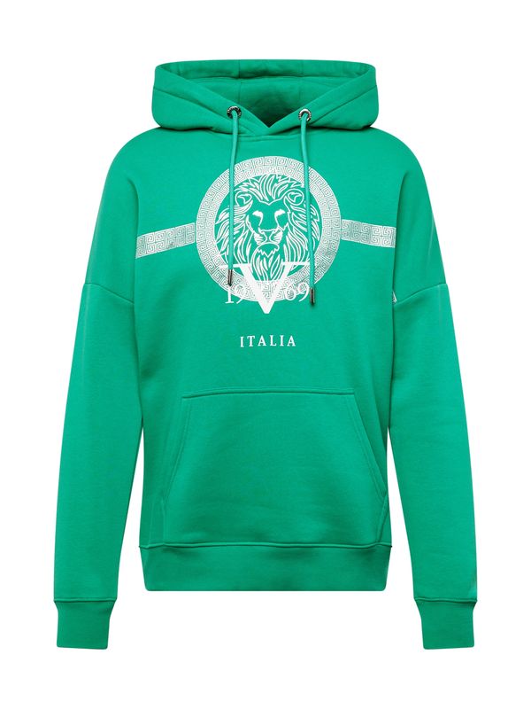 19V69 ITALIA 19V69 ITALIA Суичър 'Clint'  зелено / бяло