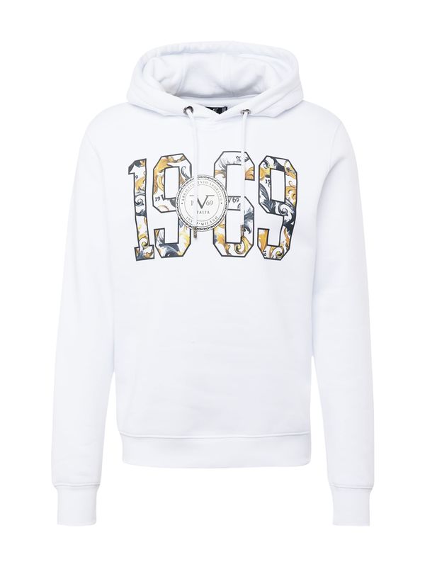 19V69 ITALIA 19V69 ITALIA Суичър 'CRISTIANO'  опушено синьо / златистожълто / черно / бяло