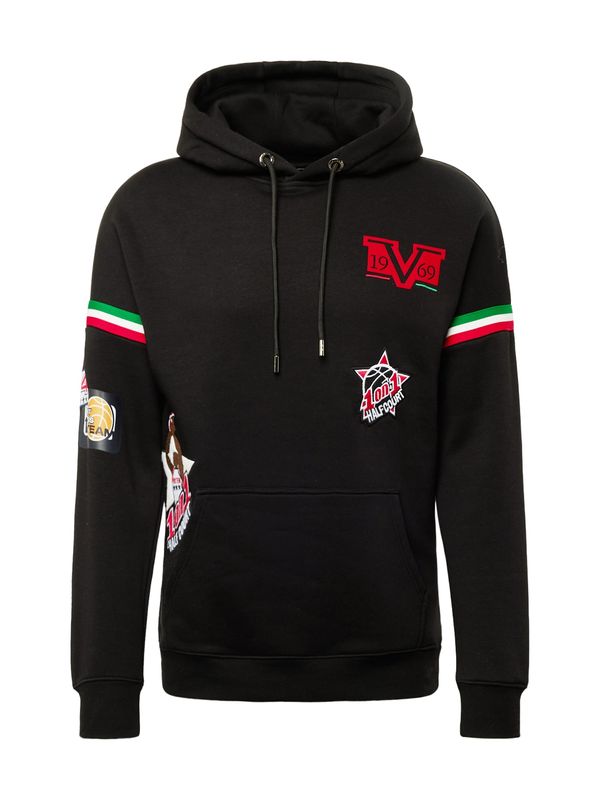 19V69 ITALIA 19V69 ITALIA Суичър 'Versace'  зелено / червено / черно / бяло