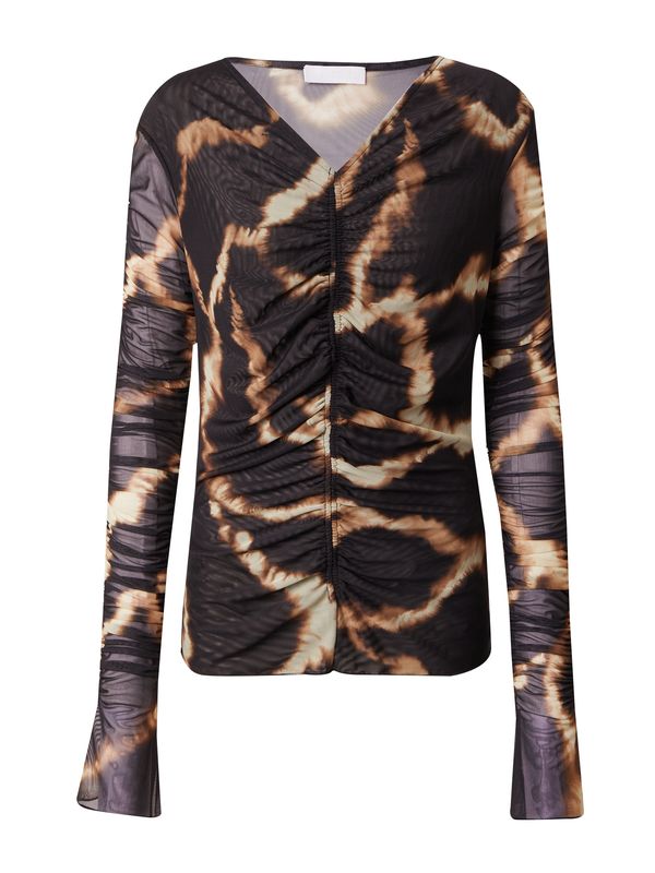 2NDDAY 2NDDAY Тениска 'Zaine'  кафяво / светлокафяво / черно