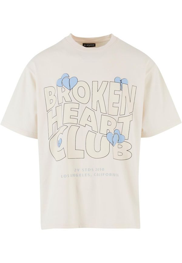 2Y Studios 2Y Studios Тениска 'Broken Heart Club'  светлосиньо / светлозелено / черно / мръсно бяло