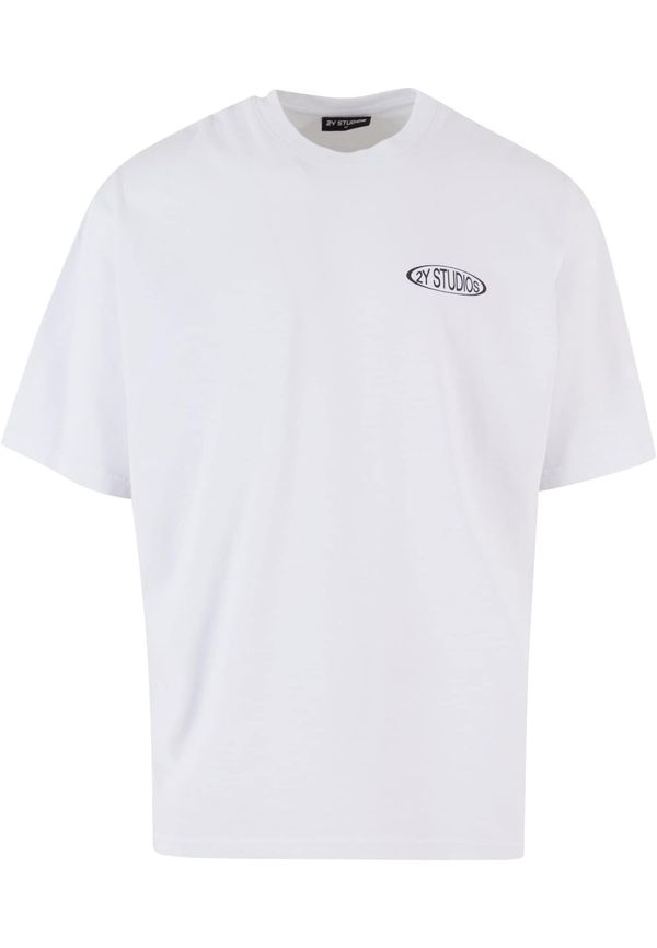 2Y Studios 2Y Studios Тениска 'Introspect'  синьо / черно / бяло