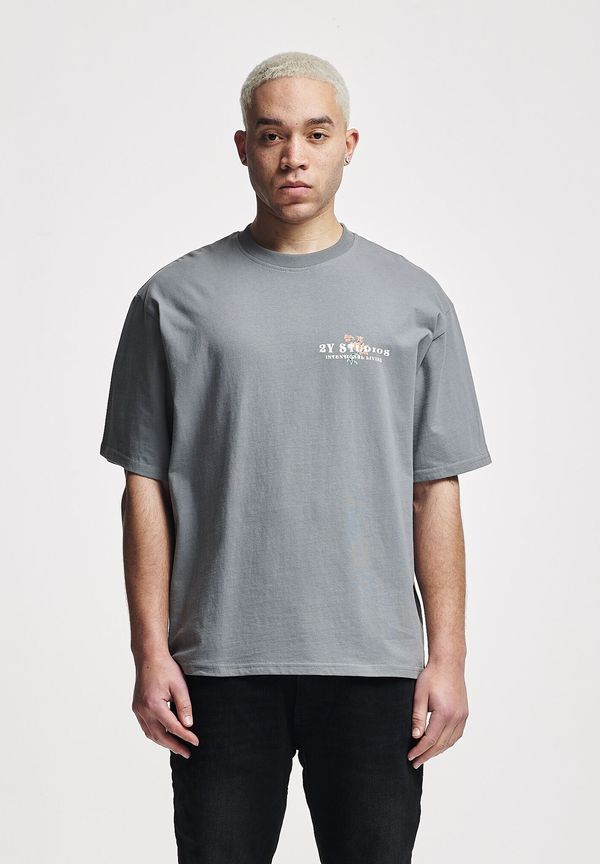 2Y Studios 2Y Studios Тениска 'Lilia'  камък / тревнозелено / оранжево / бяло