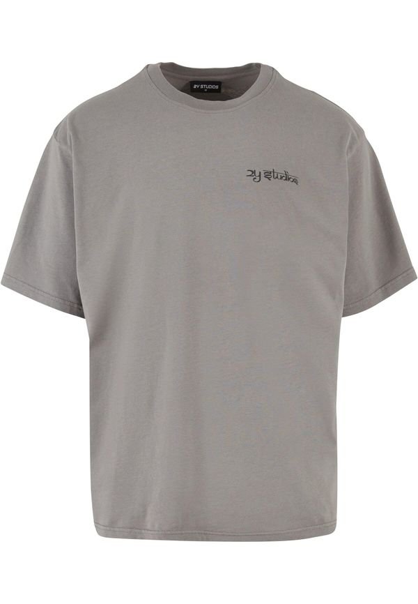 2Y Studios 2Y Studios Тениска 'Tiger'  сиво / оранжево / черно