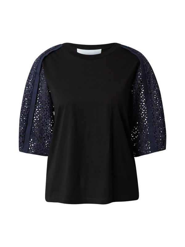 3.1 Phillip Lim 3.1 Phillip Lim Тениска  нейви синьо / черно