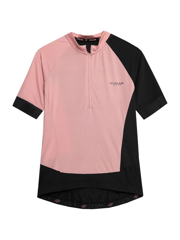 4F 4F Функционална тениска  бледорозово / черно