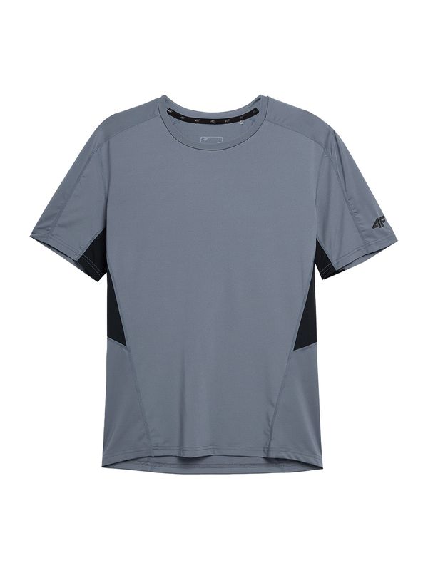 4F 4F Функционална тениска  гълъбово синьо / черно