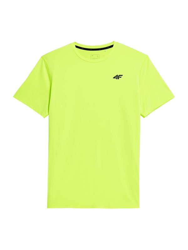 4F 4F Функционална тениска  неоново зелено / черно