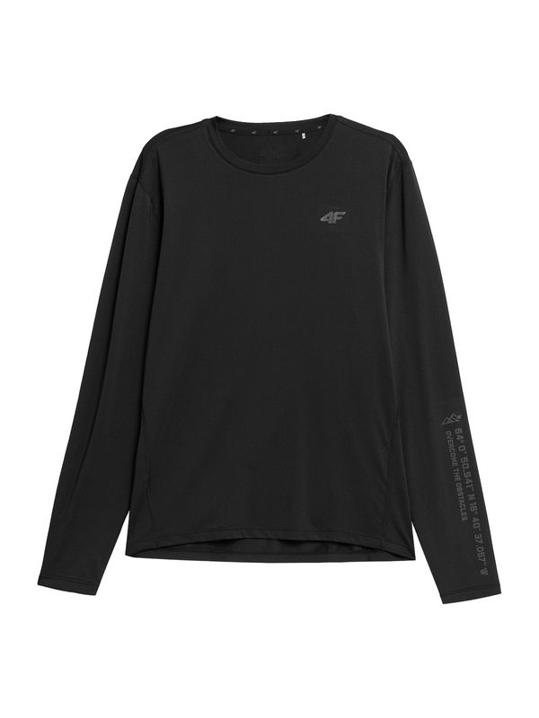4F 4F Функционална тениска  тъмносиво / черно