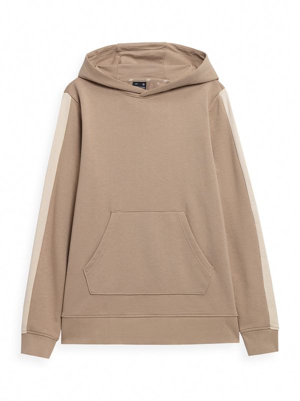 4F 4F Спортен суитшърт с качулка  бежово / светлокафяво