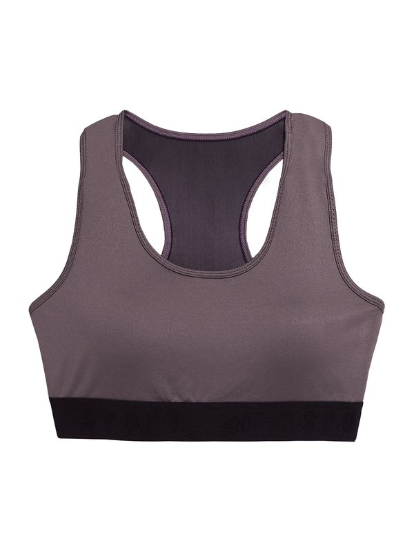 4F 4F Спортен сутиен  светлокафяво / черно