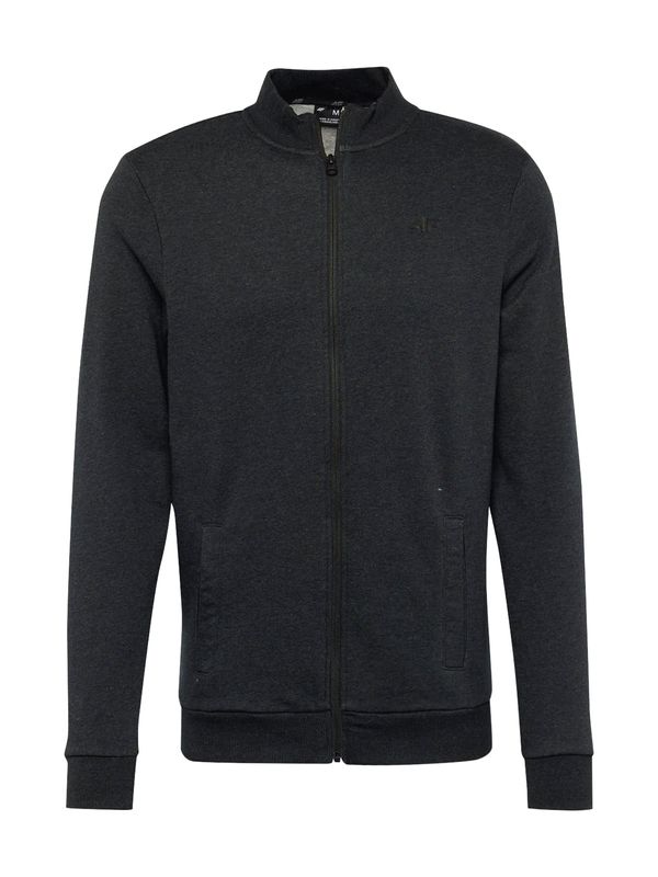 4F 4F Спортна жилетка с качулка  антрацитно черно