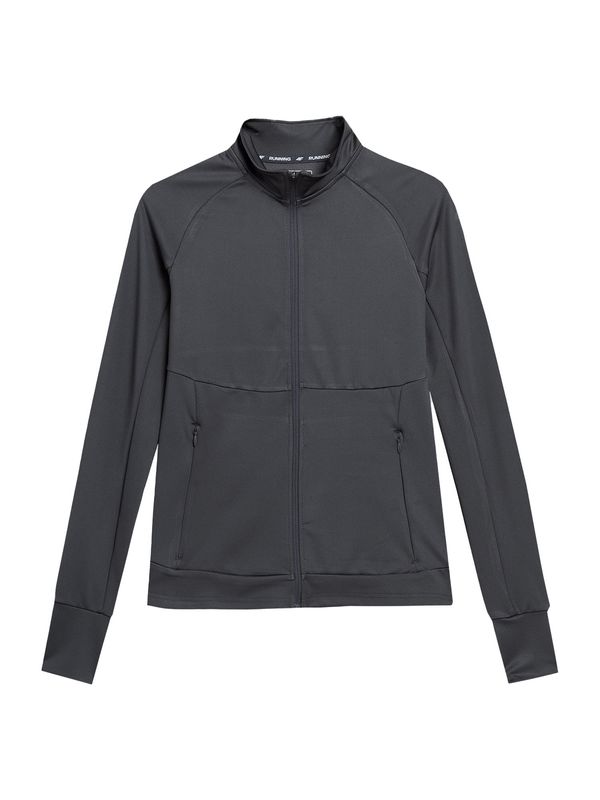 4F 4F Спортна жилетка с качулка  антрацитно черно